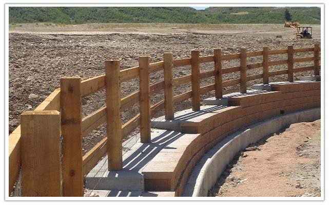 Arvada post and rail fence