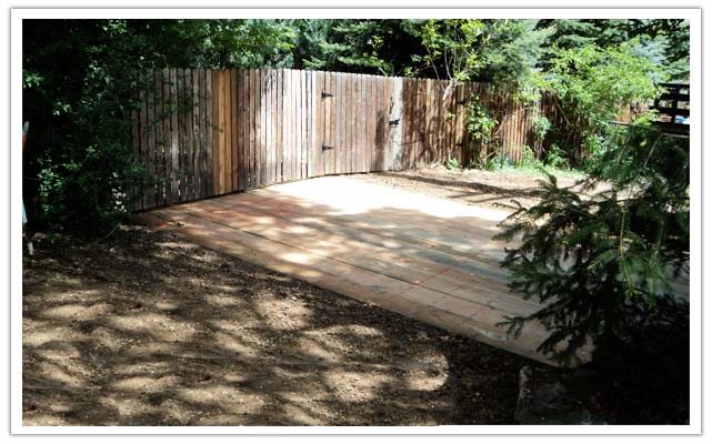 Commercial wood privacy fence in Bennett