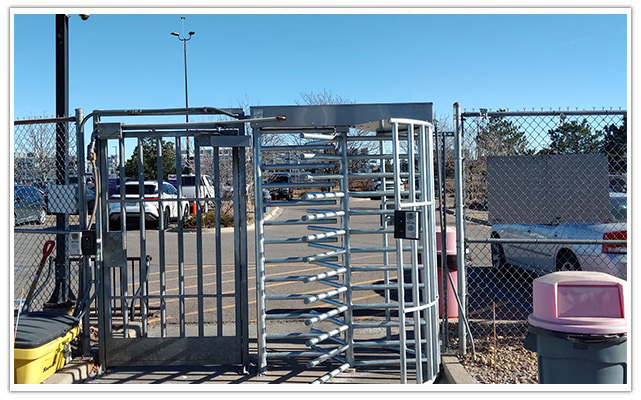 Commercial and industrial ornamental iron fence in Denver, Colorado